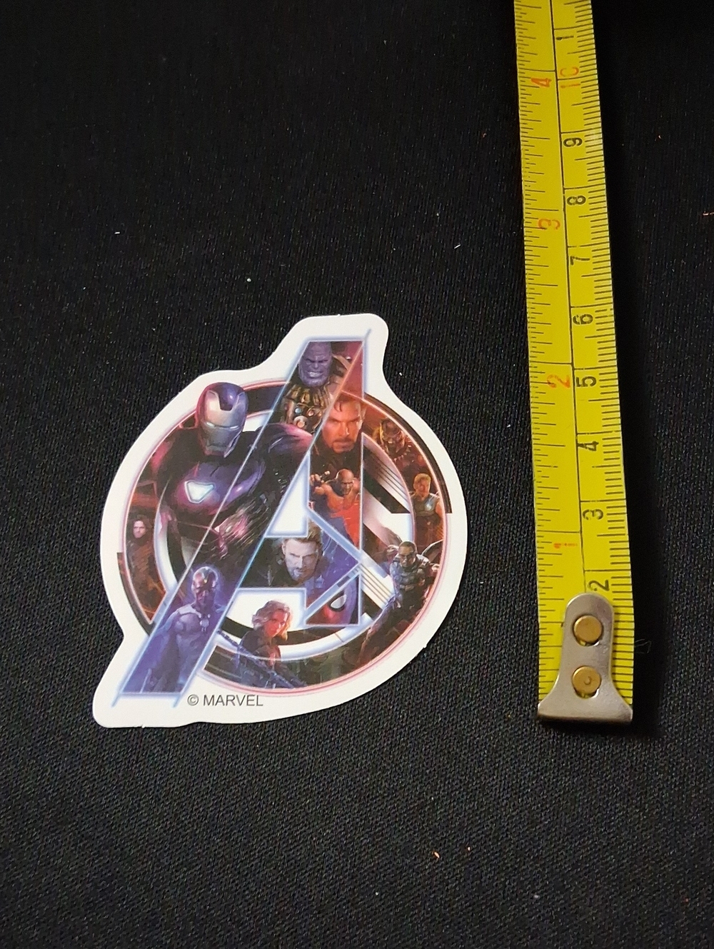 Marvel Avengers Waterproof Sticker. Black Widow, Iron Man, Black Panther, Vision
